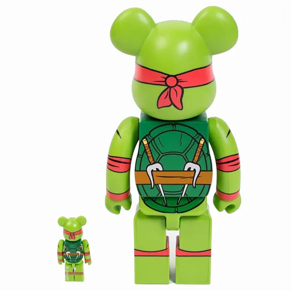Đồ Chơi Mô Hình Bearbrick Raphael Màu Xanh Vàng Size 100% + 400%