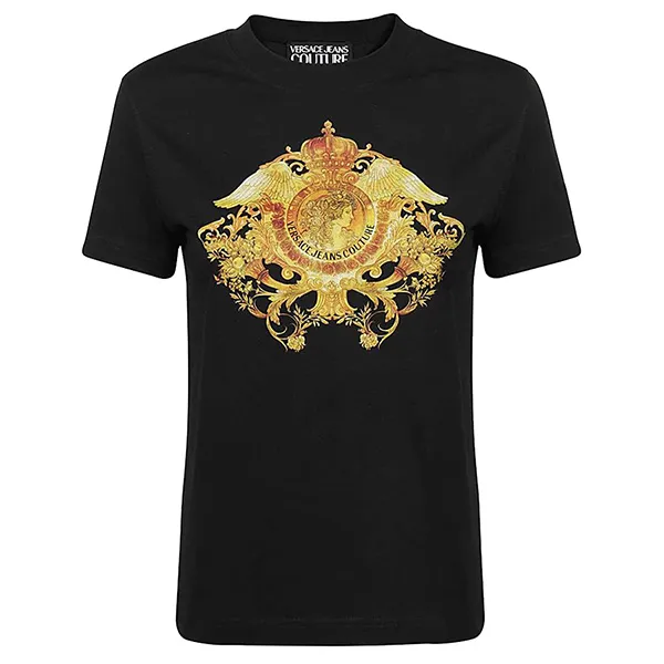 Áo Phông Versace Jeans Couture Rococo Crystal Motif T-shirt B2HWA730 30454 899 Màu Đen