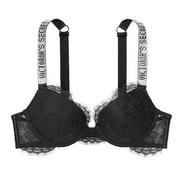 Áo Lót Victoria's Secret Very Sexy Push-Up Bra Ren, Dây Đính Đá, Nâng Nhiều 409167DL3 Màu Đen Size 34B