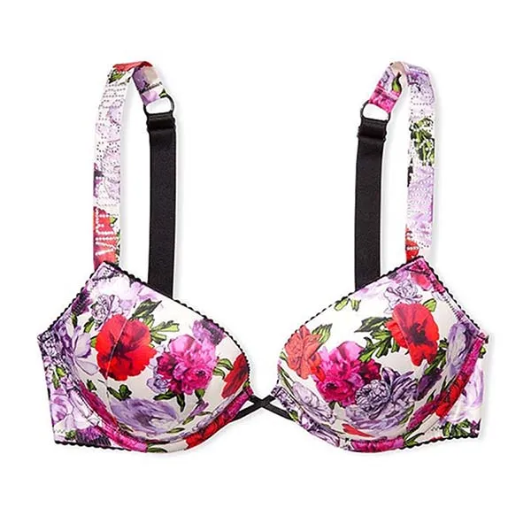 Áo Lót Victoria's Secret Bombshell Satin Dây Đính Đá Logo 997153QCN Màu Trắng Họa Tiết Hoa Size 32A - Thời trang - Vua Hàng Hiệu
