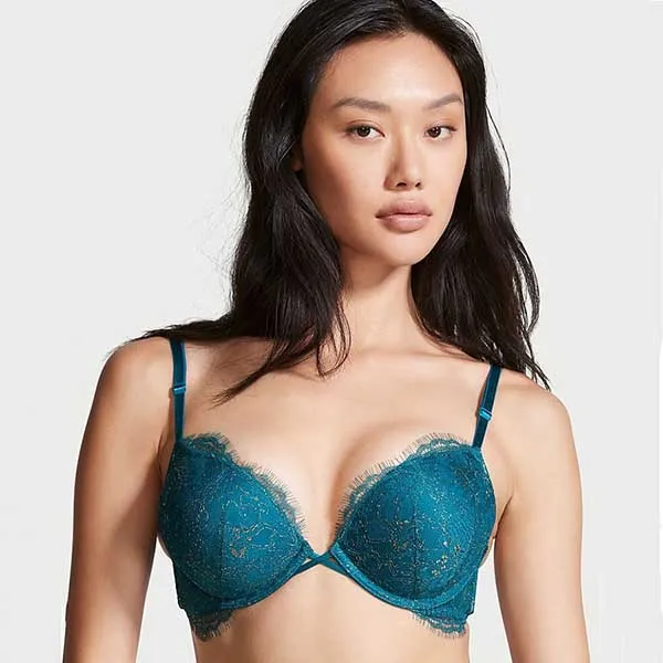 Áo Lót Victoria's Secret Bombshell Push-Up Bra Ren 997164QB5 Màu Xanh Lam Size 32A - Thời trang - Vua Hàng Hiệu