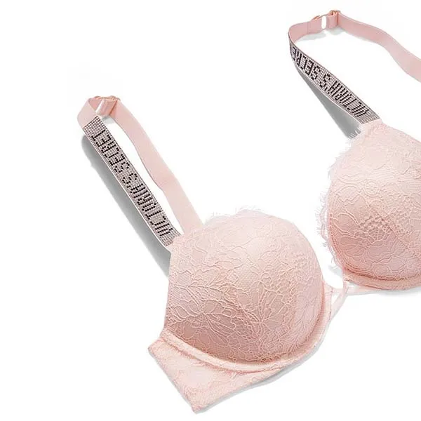 Áo Lót Victoria's Secret Bombshell Ren Dây Đính Đá Chữ Logo 403419QAX Màu Hồng Nhạt Size 32A - Thời trang - Vua Hàng Hiệu