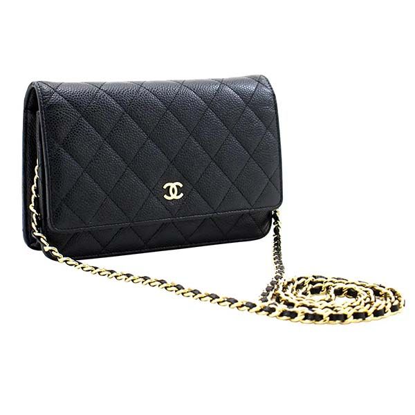 Chanel Jersey Reissue Wallet On Chain WOC Black