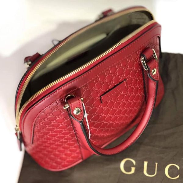 Túi Xách Nữ Gucci Microguccissima Bag Red Leather Màu Đỏ - 4