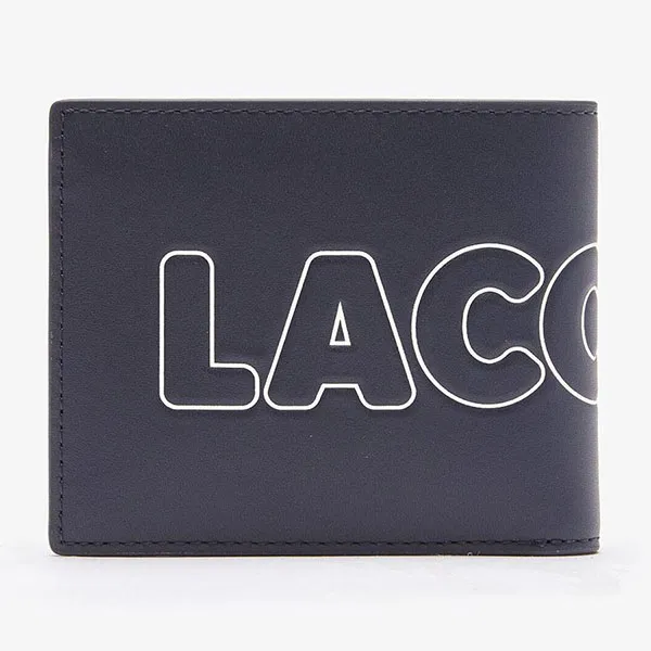 Ví Lacoste Men's Fitzgerald Branded Leather Foldable Wallet NH3715FW Màu Xanh