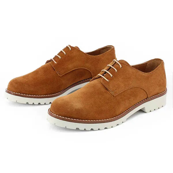 Giày Tây Unisex Made In Italy Da Lộn Il-Cielo_Tabacco Màu Nâu Size 41