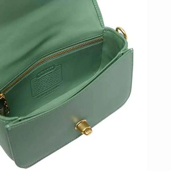 Túi Đeo Chéo Coach Mint Green Quilted Leather Dinky Shoulder Bag Màu Xanh Lá - Túi xách - Vua Hàng Hiệu