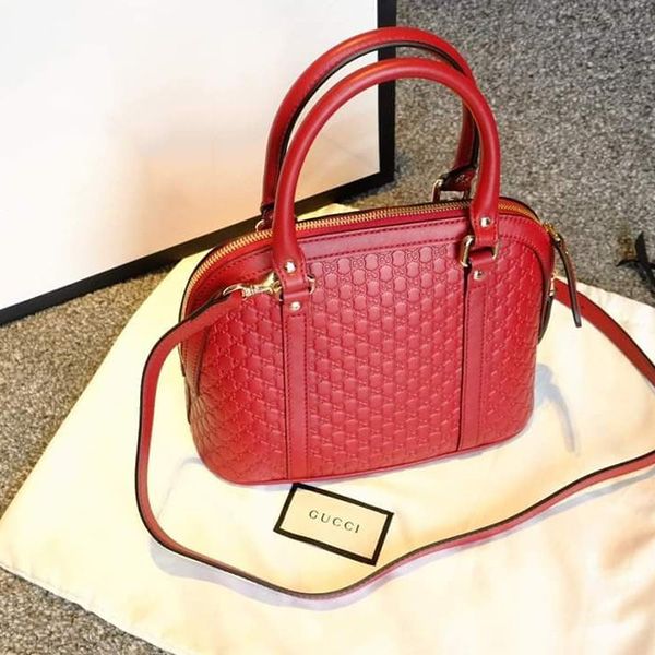 Túi Xách Nữ Gucci Microguccissima Bag Red Leather Màu Đỏ - 3