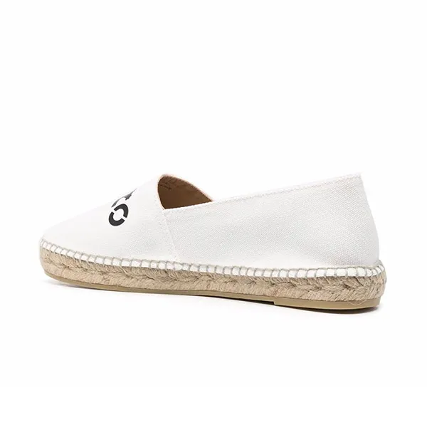 Giày Slip On Kenzo Logo Canvas Espadrilles Màu Trắng