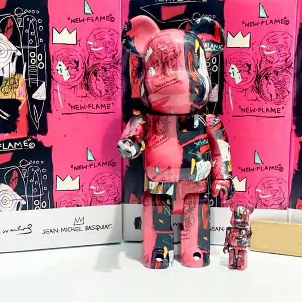 Đồ Chơi Mô Hình Bearbrick Andy Warhol X Jean-Michel Basquiat #1 Phối Màu Size 100% + 400% - Đồ chơi mô hình - Vua Hàng Hiệu