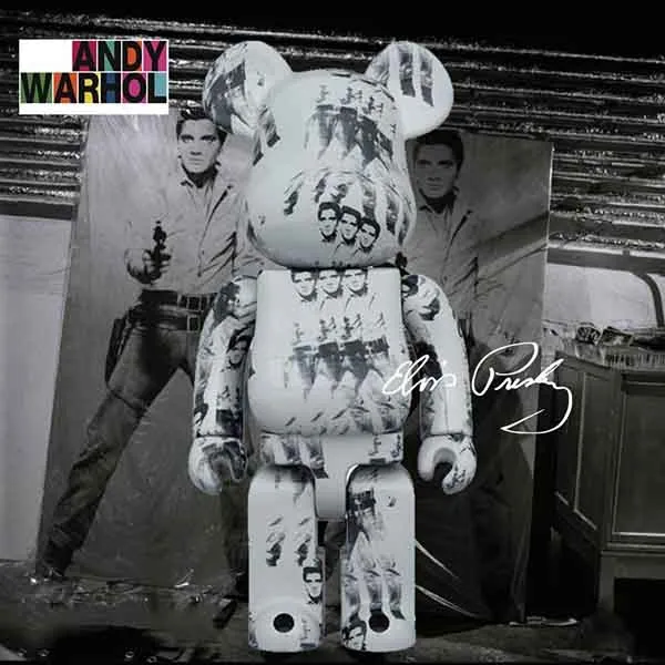 Đồ Chơi Mô Hình Bearbrick Andy Warhol's Elvis Presley Màu Xám Size 1000% - Đồ chơi mô hình - Vua Hàng Hiệu
