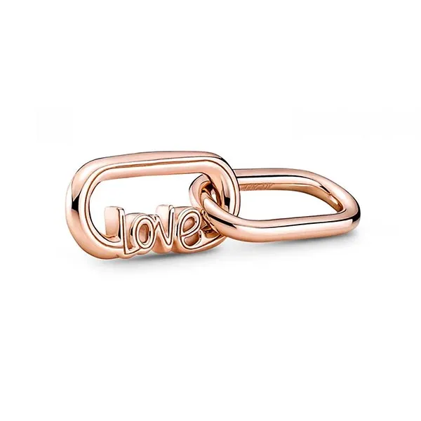 Hạt Vòng Charm Pandora Me Styling Love Word Link 789686C00 Màu Vàng Hồng