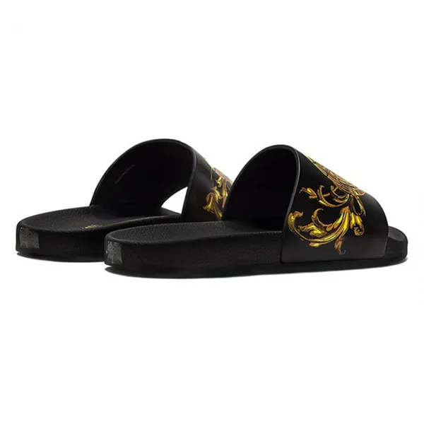 Dép Versace Jeans Couture Sun Black 72YA3SQ4 ZS203 G89 Màu Vàng Đen Size 41
