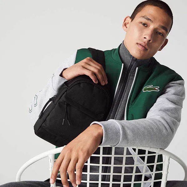 Túi Đeo Chéo Lacoste Men's Neocroc Canvas Crossbody Bag Màu Đen