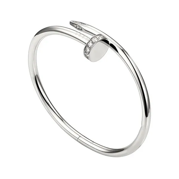 Vòng Đeo Tay Jewery Luxury Juste Un Clou Đầu Đinh Điểm Kim Cương Màu Trắng Bản To Size 16 - Trang sức - Vua Hàng Hiệu