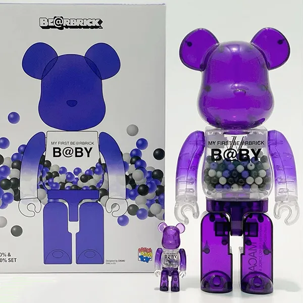 Đồ Chơi Mô Hình Bearbrick Macau 2020 WF Fashion My First B@by Purple Màu Trắng Tím Size 100% + 400% - Đồ chơi mô hình - Vua Hàng Hiệu