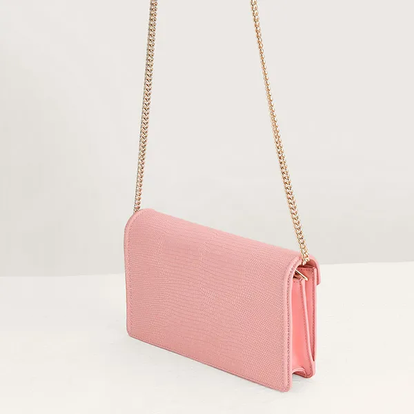 Túi Đeo Chéo Pedro Lizard-Effect Leather Shoulder Bag Pink 36500003 Màu Hồng - Túi xách - Vua Hàng Hiệu