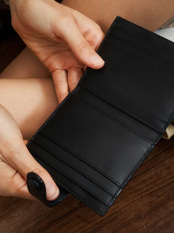 Ví Nữ Charles & Keith CNK Snap Button Card Holder Black 50701102-3 Màu Đen