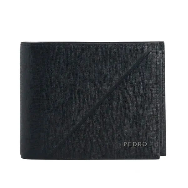 Ví Nam Pedro Textured Leather Bi-Fold Wallet With Insert PM4-15940205 Màu Đen