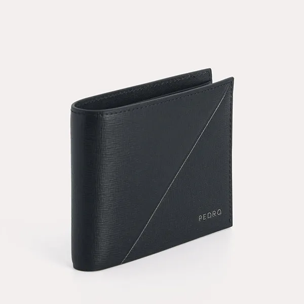 Ví Nam Pedro Textured Leather Bi-Fold Wallet With Insert PM4-15940205 Màu Đen