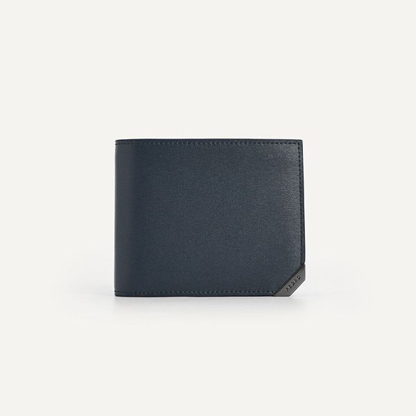 Ví Nam Pedro Textured Leather Bi-Fold Wallet With Flip Navy PM4-15940217 Màu Xanh Navy - 1