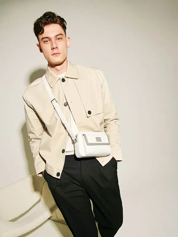 Túi Đeo Chéo Nam Pedro Casual Crossbody Bag White PM2-25210203 Màu Trắng