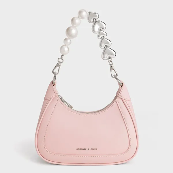 Túi Xách Nữ Charles & Keith CNK Mini Hobo Bag SL6-80781922 Màu Hồng