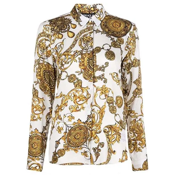 Áo Sơ Mi Versace Jeans Couture Baroque Print Họa Tiết 71HAL201 NS007 G03 Màu Trắng - Thời trang - Vua Hàng Hiệu