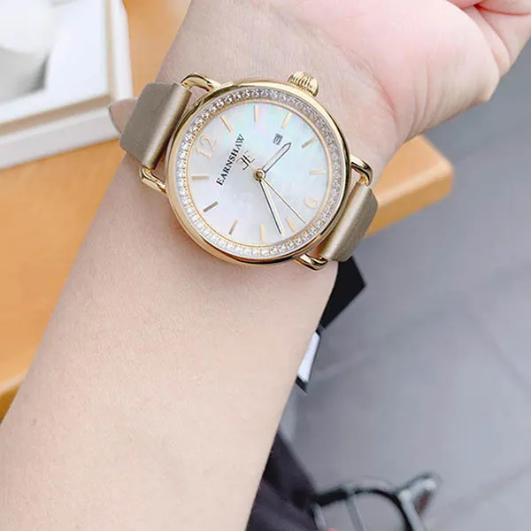 Đồng Hồ Nữ Thomas Earnshaw Quartz ES-8092-03 Màu Vàng Mặt Trắng Xà Cừ - Đồng hồ - Vua Hàng Hiệu