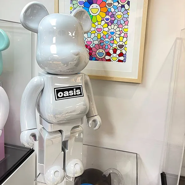 Đồ Chơi Mô Hình Bearbrick Oasis White Chrome Màu Xám Size 1000% - Đồ chơi mô hình - Vua Hàng Hiệu