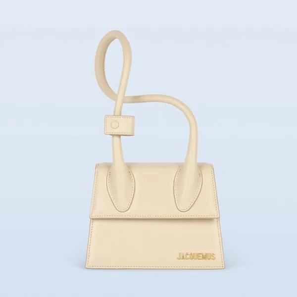 Túi Xách Jacquemus Le Chiquito Noeud Coiled Handbag 213BA005-3060-150 Size 18, Màu Beige - Túi xách - Vua Hàng Hiệu