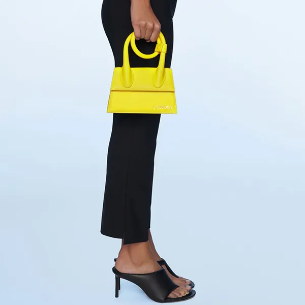 Túi Xách Jacquemus Le Chiquito Noeud Coiled Handbag 213BA005-3061-250 Size 18 Màu Vàng - Túi xách - Vua Hàng Hiệu