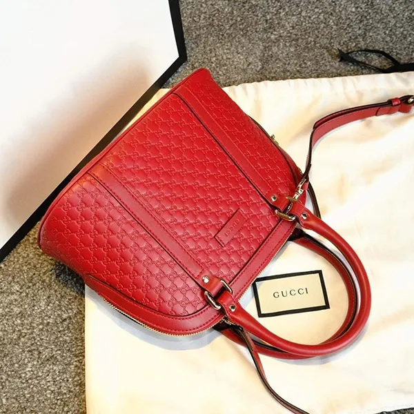 Túi Xách Nữ Gucci Microguccissima Bag Red Leather Màu Đỏ - 5