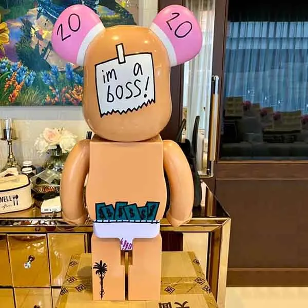 Đồ Chơi Mô Hình Bearbrick The 3125C X Objective C Medicom Toy “EDC” Edison Chen Clot Màu Vàng Cam Size 100% + 400% - Đồ chơi mô hình - Vua Hàng Hiệu