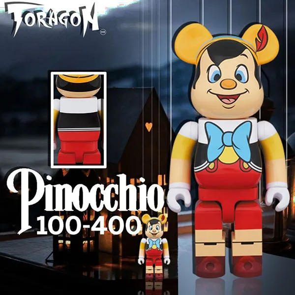 Đồ Chơi Mô Hình Bearbrick Disney Pinocchio Phối Màu Size 100% + 400% - Đồ chơi mô hình - Vua Hàng Hiệu