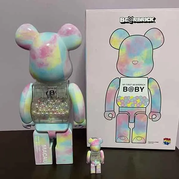 Mua Đồ Chơi Mô Hình Bearbrick Macau 2021 My First B@By Màu Hồng Xanh Size  100% + 400%, Giá tốt