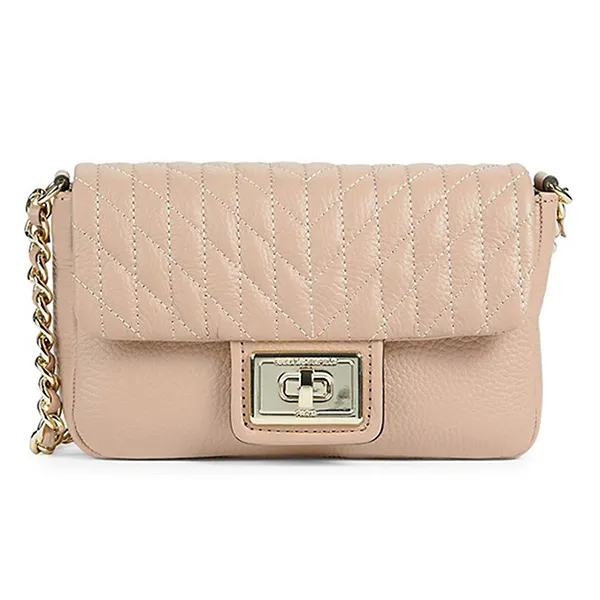 Túi Đeo Chéo Karl Lagerfeld Paris Agyness Leather Crossbody Bag LH7HA502 Màu Hồng Nude Size 20