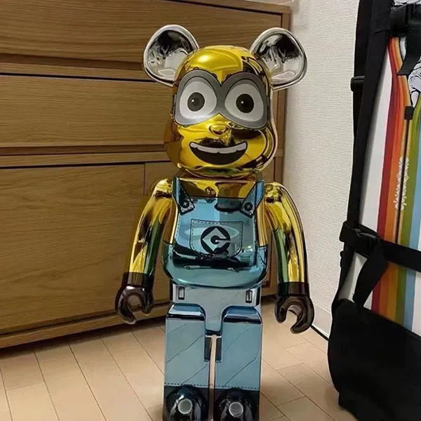 Đồ Chơi Mô Hình Bearbrick Dave Chrome Ver SS21 Màu Vàng Xanh Size 1000% - Đồ chơi mô hình - Vua Hàng Hiệu
