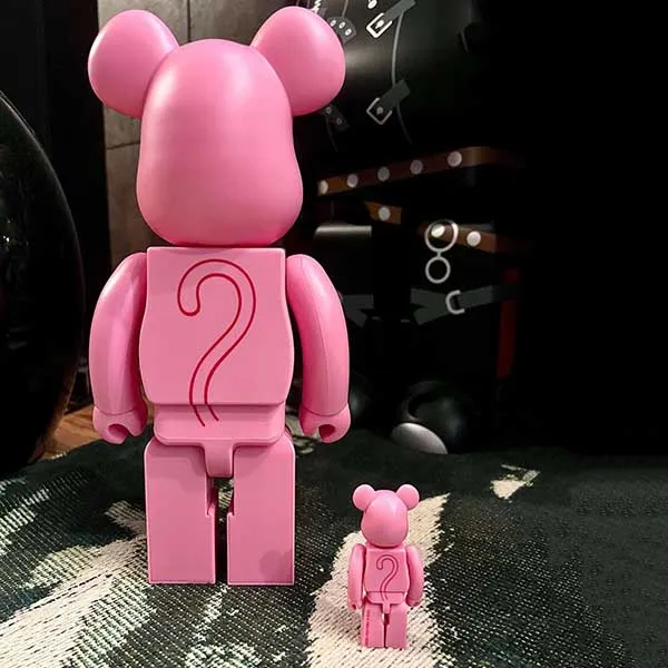 Đồ Chơi Mô Hình Bearbrick Pink Panther Màu Hồng Size 100% + 400% - 4