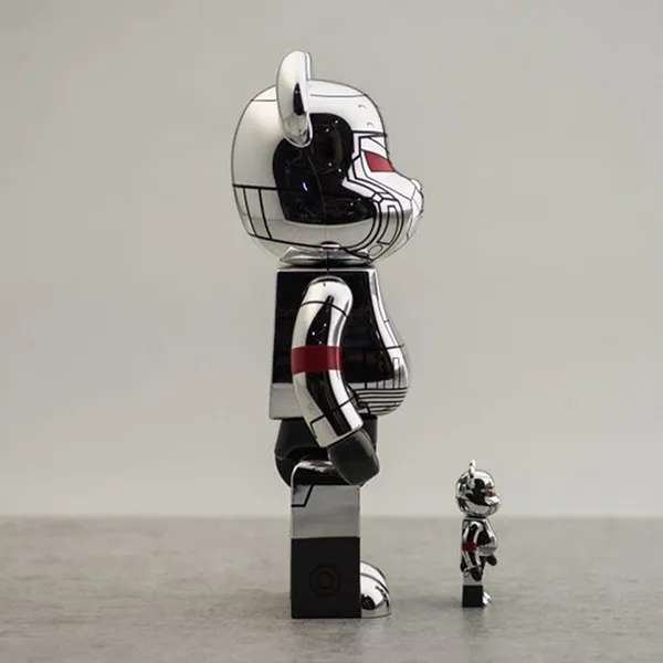 Đồ Chơi Mô Hình Bearbrick Bait X Medicom Transformer Megatron Silver Màu Bạc Đen Size 100% + 400% - Đồ chơi mô hình - Vua Hàng Hiệu