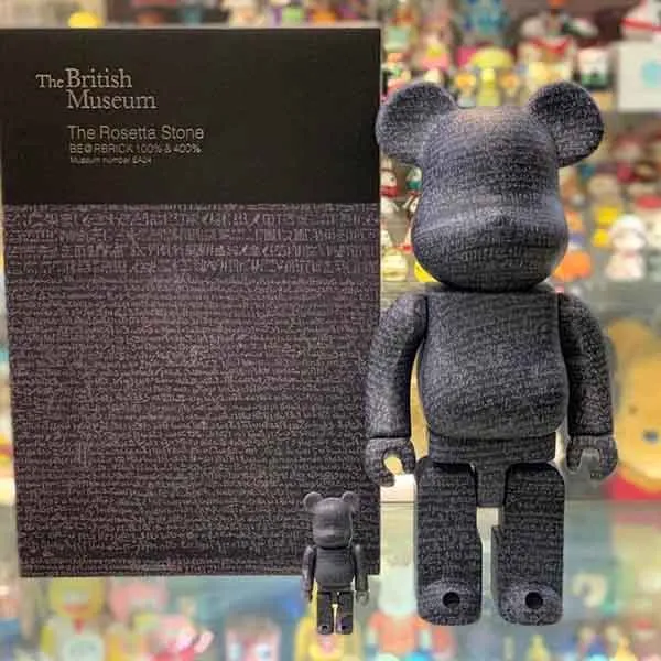 Đồ Chơi Mô Hình Bearbrick The British Museum Rosetta Stone Màu Xám Đen Size 100% + 400% - Đồ chơi mô hình - Vua Hàng Hiệu