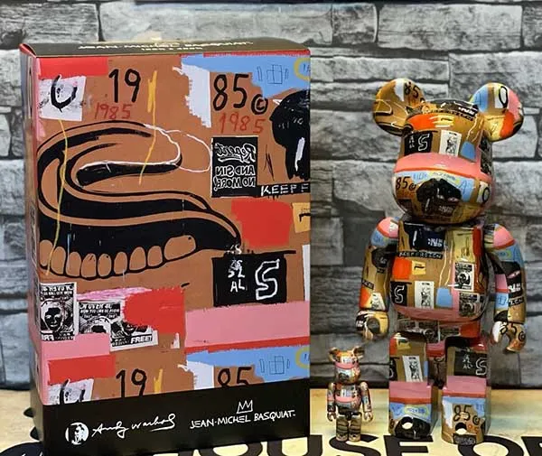 Đồ Chơi Mô Hình Bearbrick Andy Warhol X Jean-Michel Basquiat #2 Phối Màu Size 100% + 400% - Đồ chơi mô hình - Vua Hàng Hiệu