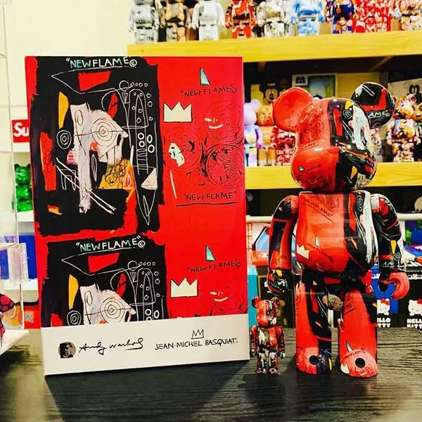 Đồ Chơi Mô Hình Bearbrick Andy Warhol X Jean-Michel Basquiat #1 Phối Màu Size 100% + 400% - Đồ chơi mô hình - Vua Hàng Hiệu