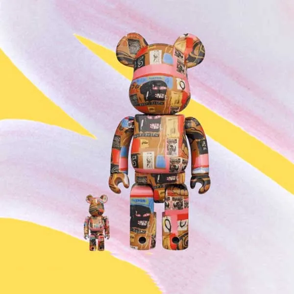 Đồ Chơi Mô Hình Bearbrick Andy Warhol X Jean-Michel Basquiat #2 Phối Màu Size 100% + 400% - Đồ chơi mô hình - Vua Hàng Hiệu