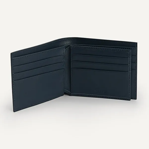 Ví Nam Pedro Textured Leather Wallet Navy Màu Xanh Navy