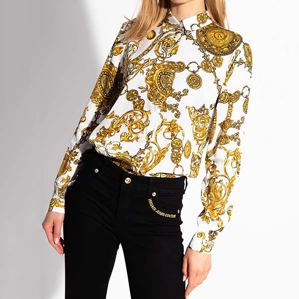 Áo Sơ Mi Versace Jeans Couture Baroque Print Họa Tiết 71HAL201 NS007 G03 Màu Trắng - Thời trang - Vua Hàng Hiệu