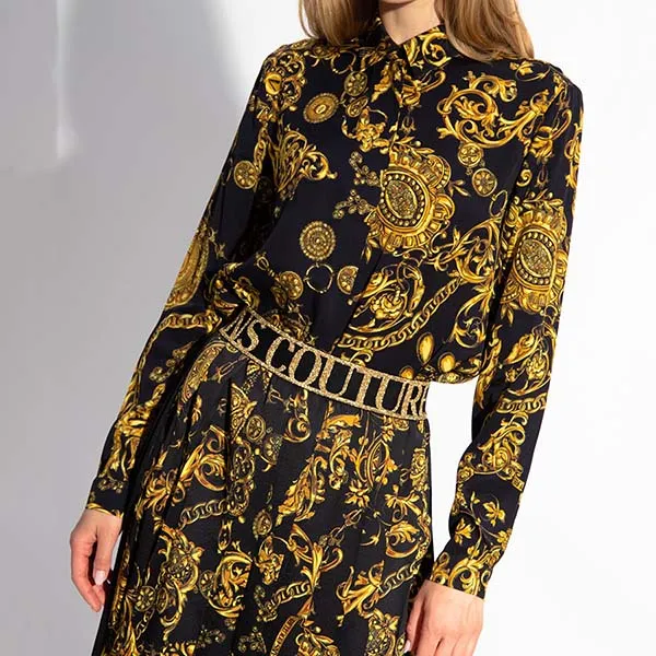 Áo Sơ Mi Versace Jeans Couture Baroque Print Họa Tiết 71HAL201 NS007 G89 Màu Đen