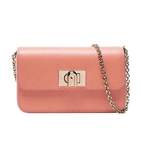 Túi Đeo Chéo Furla 1927 Chain-Link Crossbody Bag Màu Hồng Cam - Túi xách - Vua Hàng Hiệu