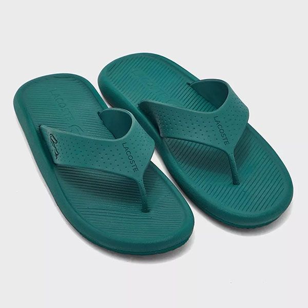 Dép Xỏ Ngón Lacoste Men's Croco Sandal Màu Xanh Green Size 40.5 - 3