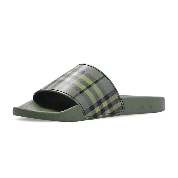Dép Burberry Rubber Slides Màu Xanh Green Size 38
